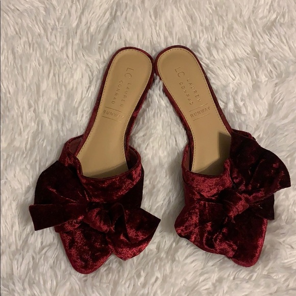 LC Lauren Conrad Shoes - LC Lauren Conrad runway collection velvet slides
